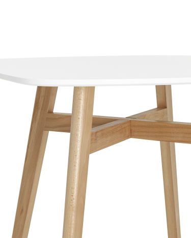 Стол обеденный Stool group Target 80*80, белый, ножки бук