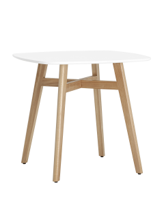 Стол обеденный Stool group Target 80*80, белый, ножки бук