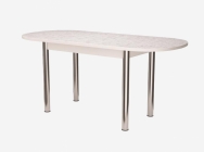 Стол Можгинский лесокомбинат раздвижной овальный ПФ-155г Берилл/Хром брифинг