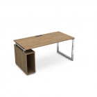 Стол с тумбой под системный блок ALSAV GLOSS LINE НССБ-О.984 Teakwood