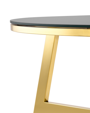 Журнальный стол Stool group АЛЬБА, 100*50, стекло черное, сталь золото