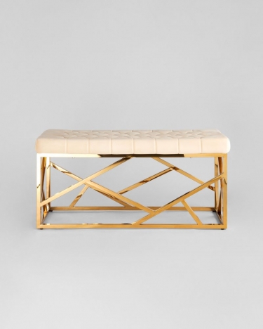 Банкетка Stool Group АРТ ДЕКО велюр Бежевый