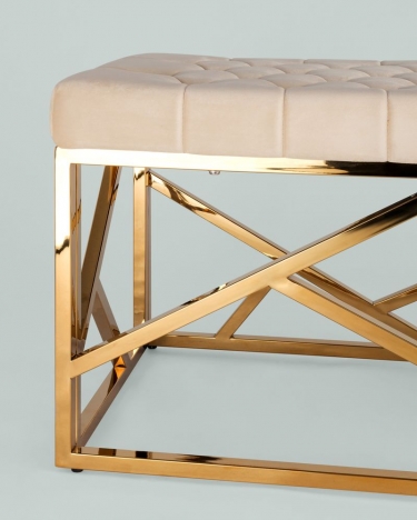 Банкетка Stool Group АРТ ДЕКО велюр Бежевый