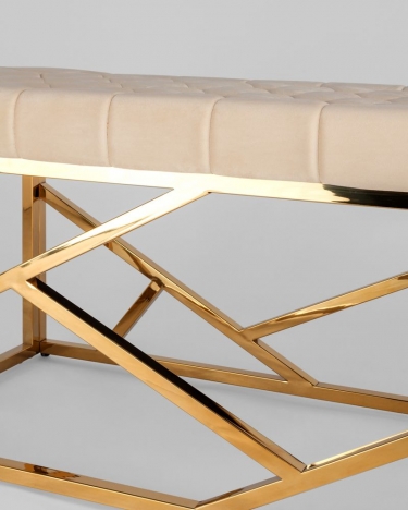 Банкетка Stool Group АРТ ДЕКО велюр Бежевый