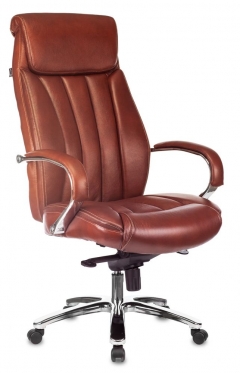 Кресло руководителя Бюрократ T-9922SL Leather Eichel Светло-коричневый
