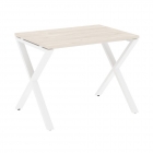 Стол рабочий Рива LOFT VR.L-SRX-1.7 Металл белый Денвер светлый