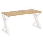 Стол рабочий Рива LOFT VR.L-SRZ-4.7 Металл белый Тиквуд светлый