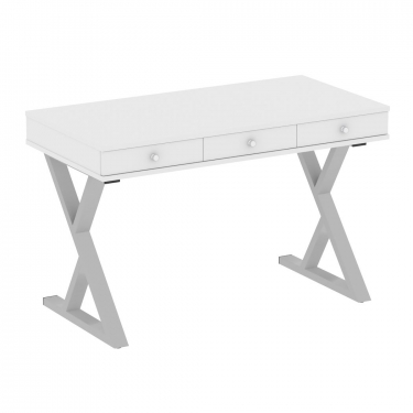 Стол письменный Рива HOME OFFICE VR.SP-1-118.M Белый/Серый металл