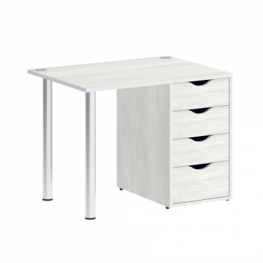 Стол письменный Рива HOME OFFICE VR.SP-3-98.4 Снежная Платина
