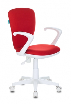 Кресло детское Бюрократ KD-W10AXSN пластик белый Красный 26-22
