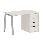 Стол письменный Рива HOME OFFICE VR.SP-3-118.4.A Дуб Наварра/Серый металл