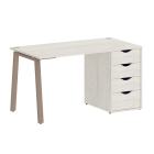 Стол письменный Рива HOME OFFICE VR.SP-3-138.4.A Дуб Наварра/Мокко металл