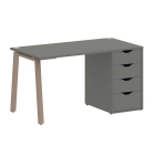 Стол письменный Рива HOME OFFICE VR.SP-3-138.4.A Металлик/Мокко металл