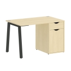 Стол письменный Рива HOME OFFICE VR.SP-3-118.1.A Клен/Антрацит металл