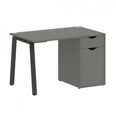 Стол письменный Рива HOME OFFICE VR.SP-3-118.1.A Металлик/Антрацит металл