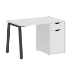 Стол письменный Рива HOME OFFICE VR.SP-3-118.1.A Белый/Антрацит металл