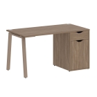 Стол письменный Рива HOME OFFICE VR.SP-3-138.1.A Дуб Аризона/Мокко металл