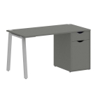 Стол письменный Рива HOME OFFICE VR.SP-3-138.1.A Металлик/Серый металл