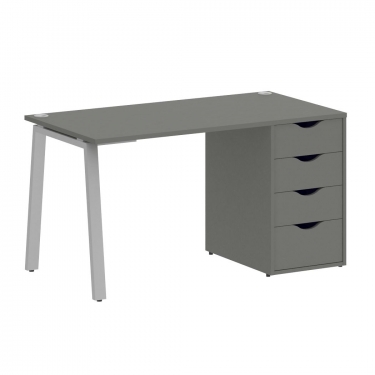 Стол письменный Рива HOME OFFICE VR.SP-3-138.1.A Металлик/Серый металл