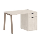 Стол письменный Рива HOME OFFICE VR.SP-3-118.1.A Денвер Светлый/Мокко металл