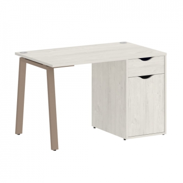 Стол письменный Рива HOME OFFICE VR.SP-3-118.1.A Дуб Наварра/Мокко металл