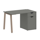 Стол письменный Рива HOME OFFICE VR.SP-3-118.1.A Металлик/Мокко металл