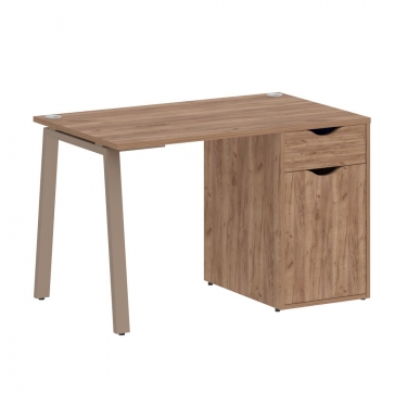 Стол письменный Рива HOME OFFICE VR.SP-3-118.1.A Дуб Табак/Мокко металл