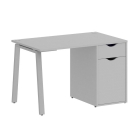 Стол письменный Рива HOME OFFICE VR.SP-3-118.1.A Серый/Серый металл