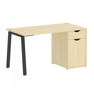 Стол письменный Рива HOME OFFICE VR.SP-3-138.1.A Клен/Антрацит металл