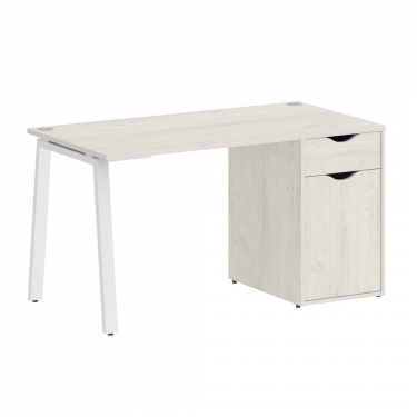 Стол письменный Рива HOME OFFICE VR.SP-3-138.1.A Дуб Наварра/Белый металл