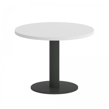 Стол журнальный круглый Рива HOME OFFICE VR.SP-5-60.1G Белый Бриллиант/Антрацит металл