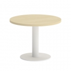 Стол журнальный круглый Рива HOME OFFICE VR.SP-5-60.1G Клен/Белый металл