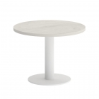Стол журнальный круглый Рива HOME OFFICE VR.SP-5-60.1G Дуб Наварра/Белый металл