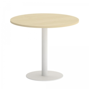 Стол журнальный круглый Рива HOME OFFICE VR.SP-5-90.1 Клен/Белый металл