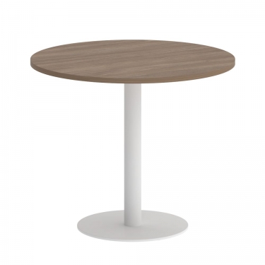 Стол журнальный круглый Рива HOME OFFICE VR.SP-5-90.1 Дуб Аризона/Белый металл