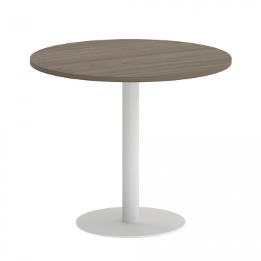 Стол журнальный круглый Рива HOME OFFICE VR.SP-5-90.1 Вяз Благородный/Белый металл