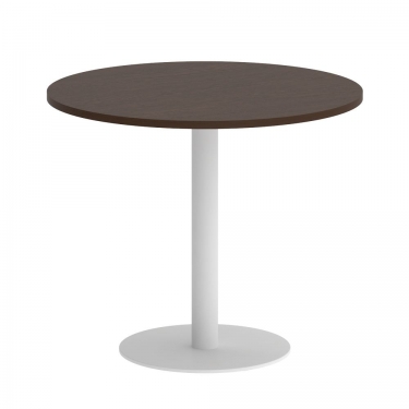 Стол журнальный круглый Рива HOME OFFICE VR.SP-5-90.1 Венге Цаво/Белый металл