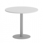 Стол журнальный круглый Рива HOME OFFICE VR.SP-5-90.1 Белый/Серый металл