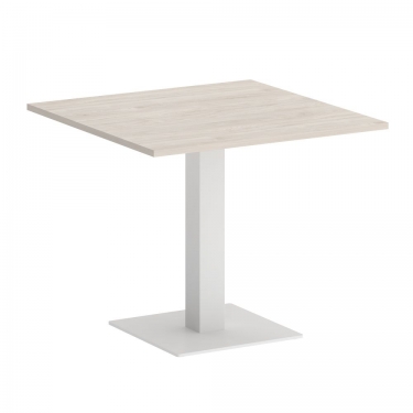 Стол журнальный квадратный Рива HOME OFFICE VR.SP-5-90.2 Денвер Светлый/Белый металл