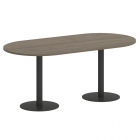 Стол овальный Рива HOME OFFICE VR.SP-5-180.1 Вяз Благородный/Антрацит металл