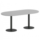 Стол овальный Рива HOME OFFICE VR.SP-5-180.1 Серый/Антрацит металл