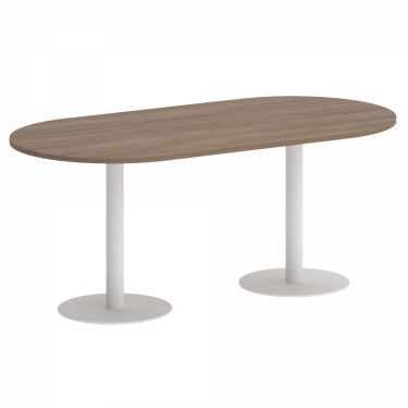 Стол овальный Рива HOME OFFICE VR.SP-5-180.1 Дуб Аризона/Белый металл
