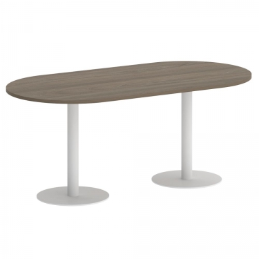Стол овальный Рива HOME OFFICE VR.SP-5-180.1 Вяз Благородный/Белый металл