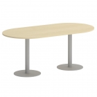 Стол овальный Рива HOME OFFICE VR.SP-5-180.1 Клен/Серый металл
