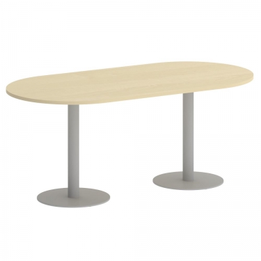 Стол овальный Рива HOME OFFICE VR.SP-5-180.1 Клен/Серый металл