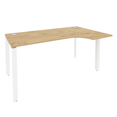 Стол эргономичный правый на П-образном м/к Рива ONIX O.MP-SA-1R Тиквуд Светлый/Белый