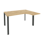 Стол эргономичный правый на П-образном м/к Рива ONIX O.MP-SA-3R Тиквуд Светлый/Антрацит