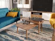 Стол журнальный Любимый дом Тип 4 низкий Орех фактурный