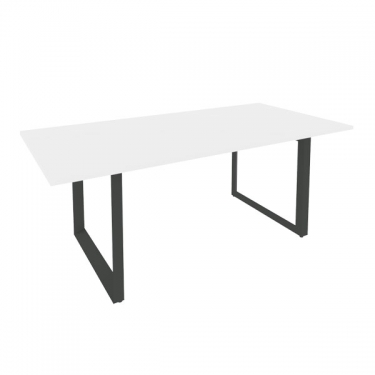 Стол переговорный на О-образном м/к ONIX Рива O.MO-PRG-19 Белый Бриллиант/Антрацит