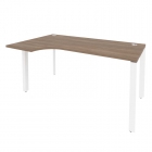 Стол эргономичный левый на П-образном м/к Рива ONIX O.MP-SA-1L Дуб Аризона/Белый